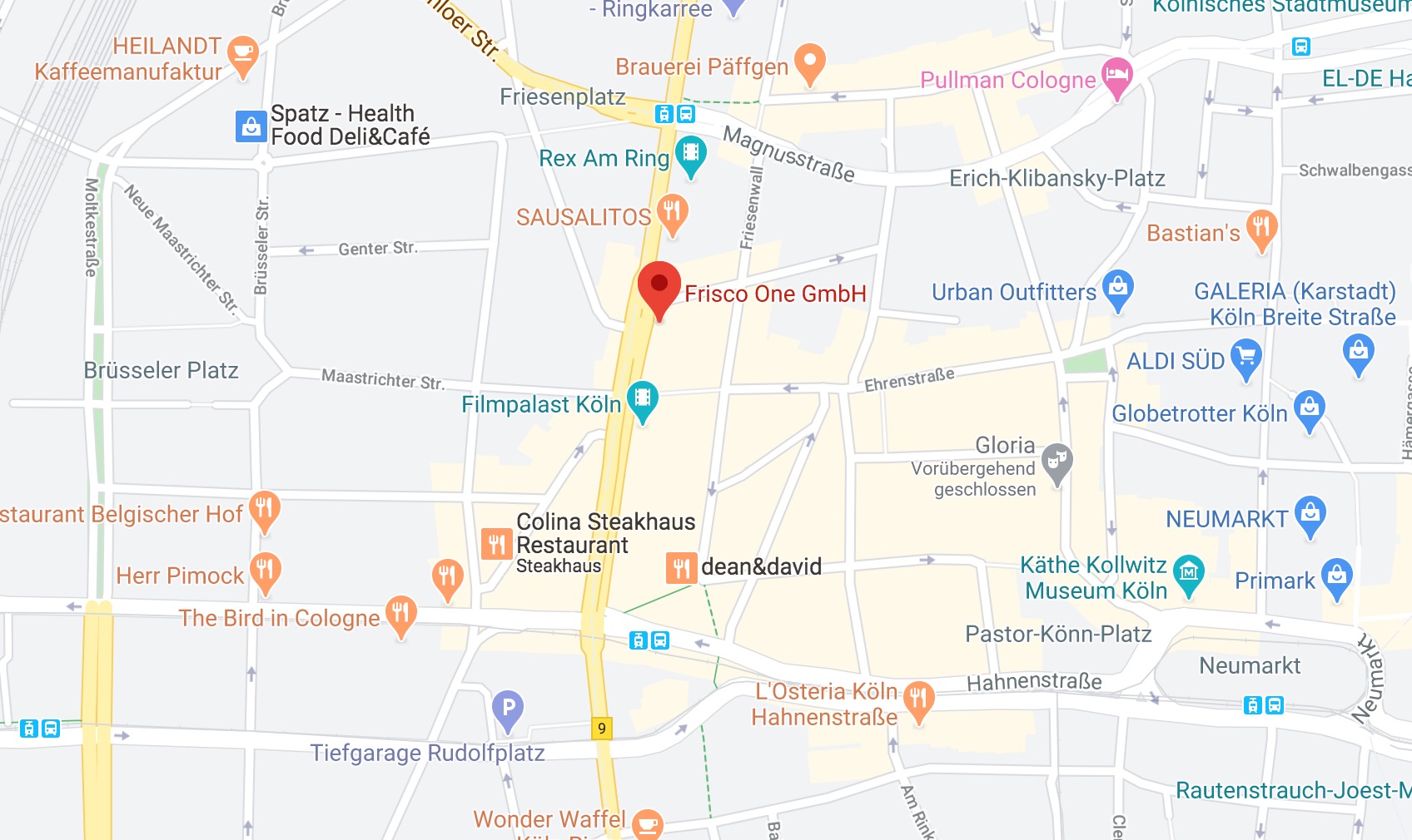 Kontaktseite Frisco One GmbH